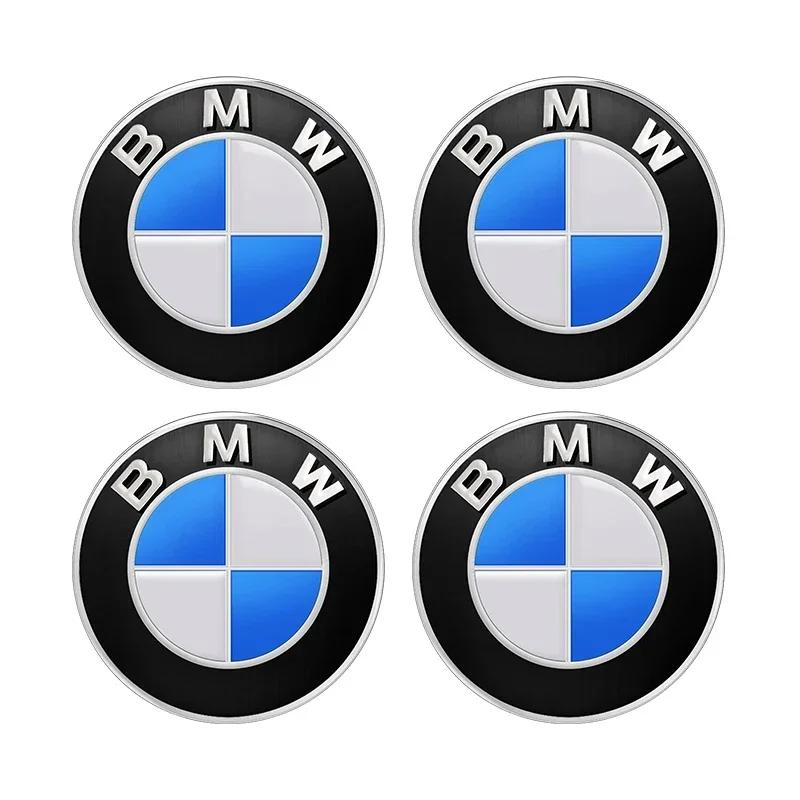 BAAS1 For BMW 4pcs 56/65mm Car Wheel Center Hub Cap Stickers Styling For BMW M Performance E36 E46 E60 E90 E91 E92 E93 F30 F20 M3 Acce