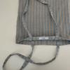 Linen sky-blue striped mini bag