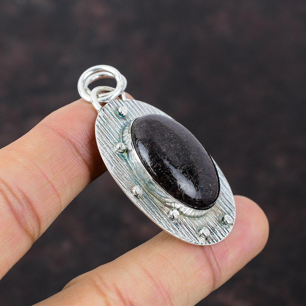 Dinosaur Bone hänge Handgjorda etniska smycken 925 sterling silver hänge av högsta kvalitet ädelsten hänge present till jubileum Designer smycken