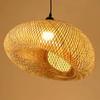 Natural Led Rattan Bamboo Light Fixtures Chinese Style Pendant Light for Home Kitchen Bedroom Decorative Hanging Lampshade