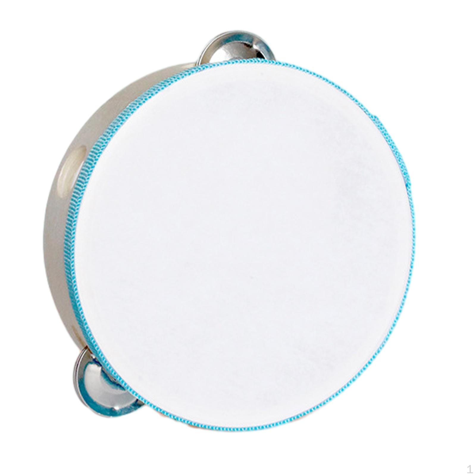 

Двухрядный тамбурин металлический колокольчик ударный музыкальный инструмент деревянный барабан для игрушек синий