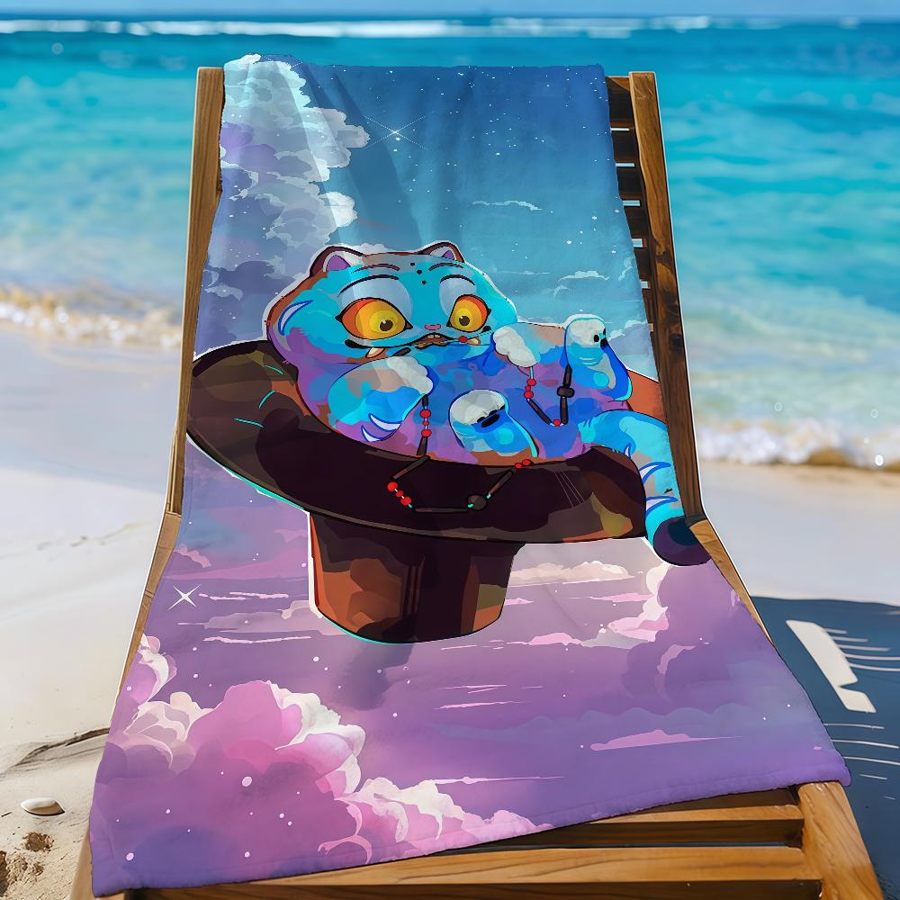Cartoon H- Hun-Trix-S Hunters Cool D-Demon S-SaJa-S Towel Sports Quick Dry Travel Camping Sandproof Soft Light Large Beach Towel