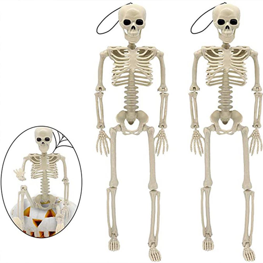 

New 2Pcs Halloween Skeletons Decorations Full Body Posable Joints 16 Skeletons
