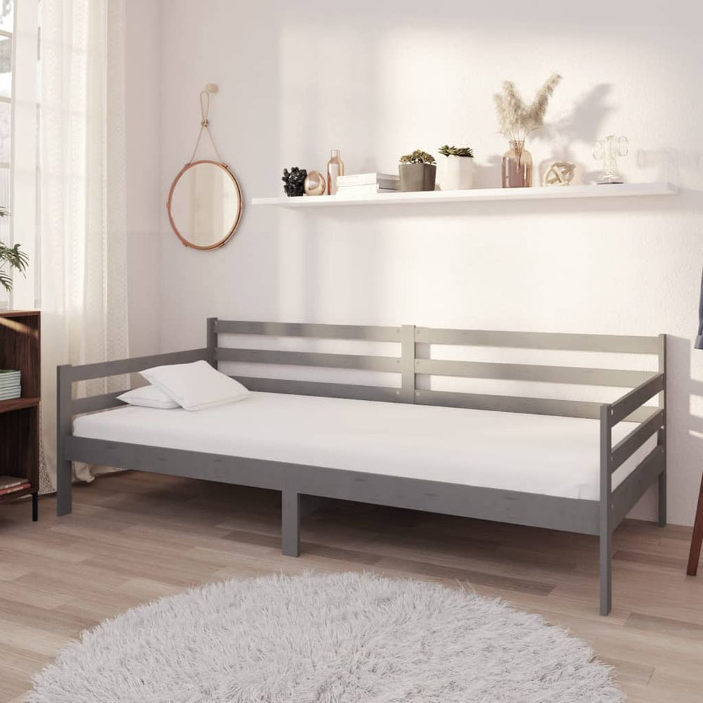 Lit de repos avec matelas 90x200 cm  Bois de pin massif