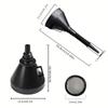 1pc Car Fuel Funnel with a Large Diameter And Filter Mesh, Suitable for And Motorcycles, Can Be Used for Engine Oil And Gasoline, Retractable And Port