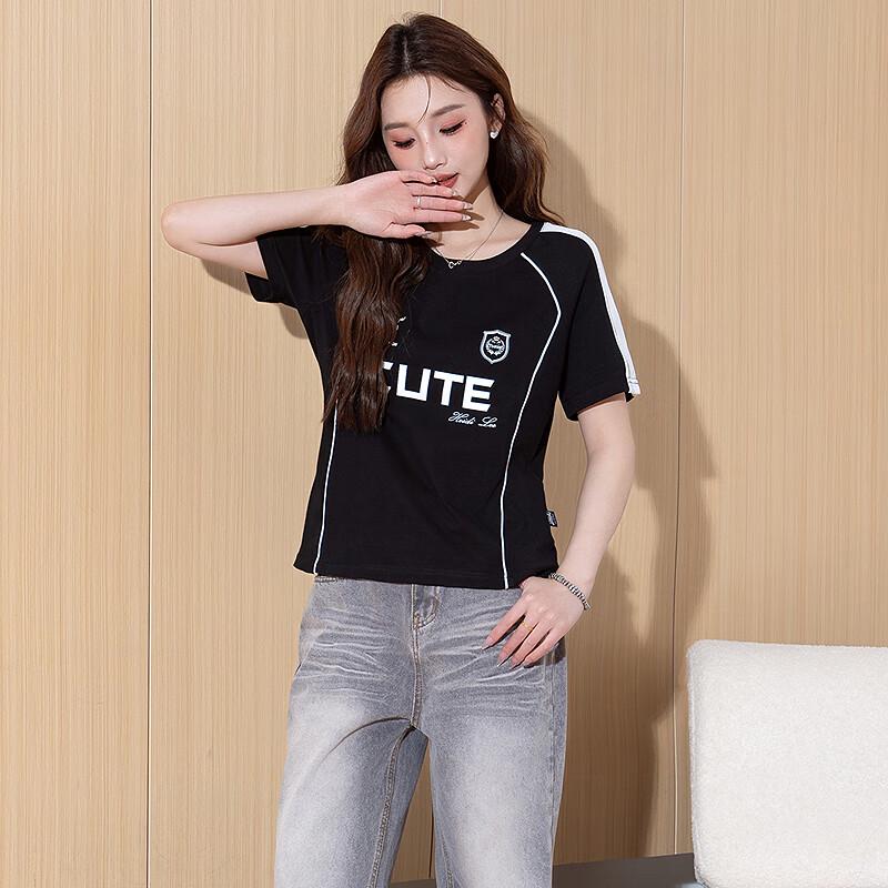 Women s Graphic Patchwork Short Sleeve T-shirt S