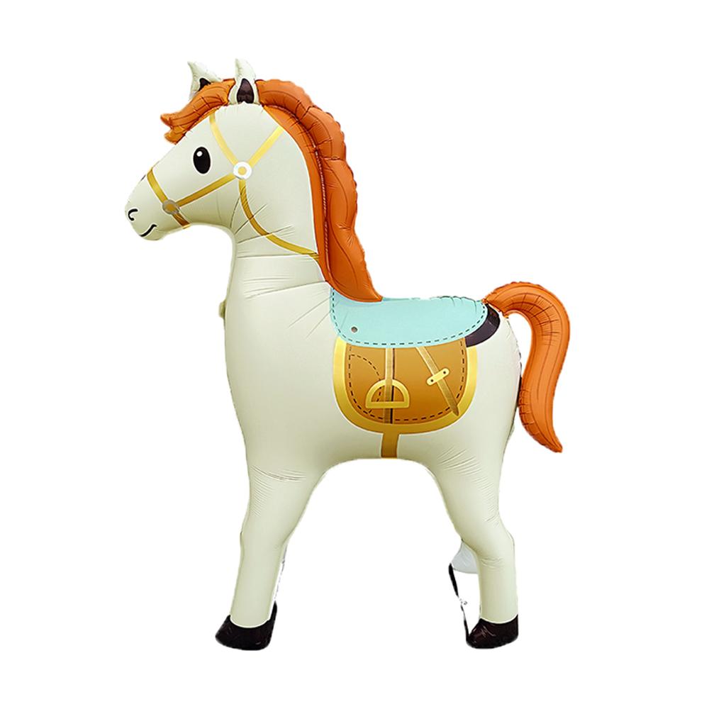 Large Animal Horse-Shaped Foil Balloons Birthday Theme Party Decoration Baby Shower Cowboy Party Air Globos Supplies Kids Toys