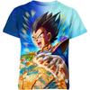 2024 Sommer Ny Dragon Ball Z Cosplay T-skjorte Kortermet Barne T-skjorter Tegneserie Japan Stil Anime Herreklær Topper