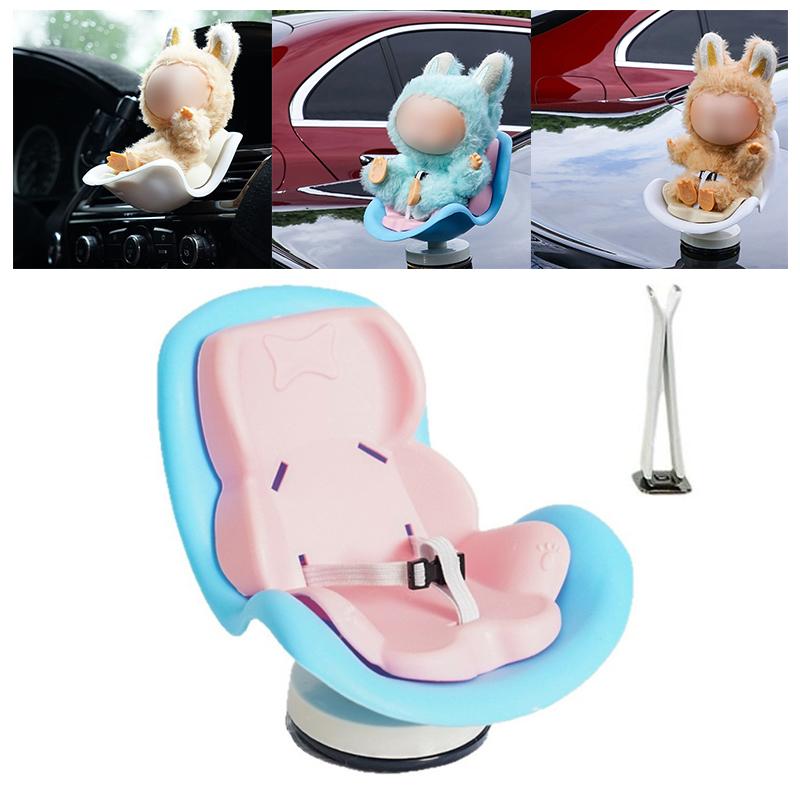 

2 в 1 Клипса для кукол на воздуховод автомобиля включает магнитное основание и клипсу для воздуховода Автокресло для кукол с мягкой пушистой подушкой Милое A1