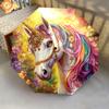1 PC Automatic Folding Umbrella - Unicorn Fantasy Pattern, Portable & Foldable Design with 8 Ribs, Christmas Birthday Gifts