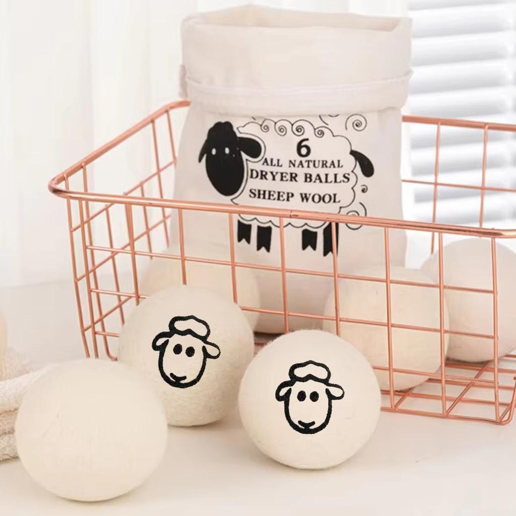 1-12pc 5/7cm Reusable Wool Laundry Dryer Ball Anti Winding Anti Wrinkle Cleaning Product Softener Laundry Quick-Dry Drying Balls