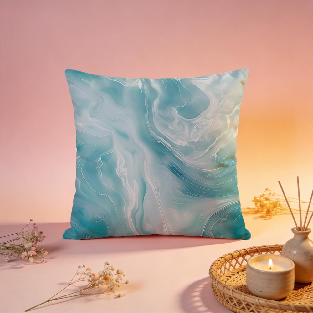 Bold Icy Blue Flame Art Cushion Cover Comfortable Durable Pillow Cover MultiScene for Home Office Car Sofa