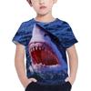Shark Tshirt Kids Clothes Summer Animals Blue Sea T-Shirt For Boy Tee Shirt Children Top 2026 Short Sleeve 3d Print Girls Tees