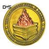 7/9Pcs Dumpster Flame Challenge Coin Double-sided Carved Metal Commemorative Medal Medallion Round Collection Coin Home Office Desk Decoration