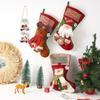 Christmas Stocking Xmas Decoration 2024 Santa Snowman Reindeer Hanging Sock for Kid Gifts Tree Ornament Christmas Decor for Home
