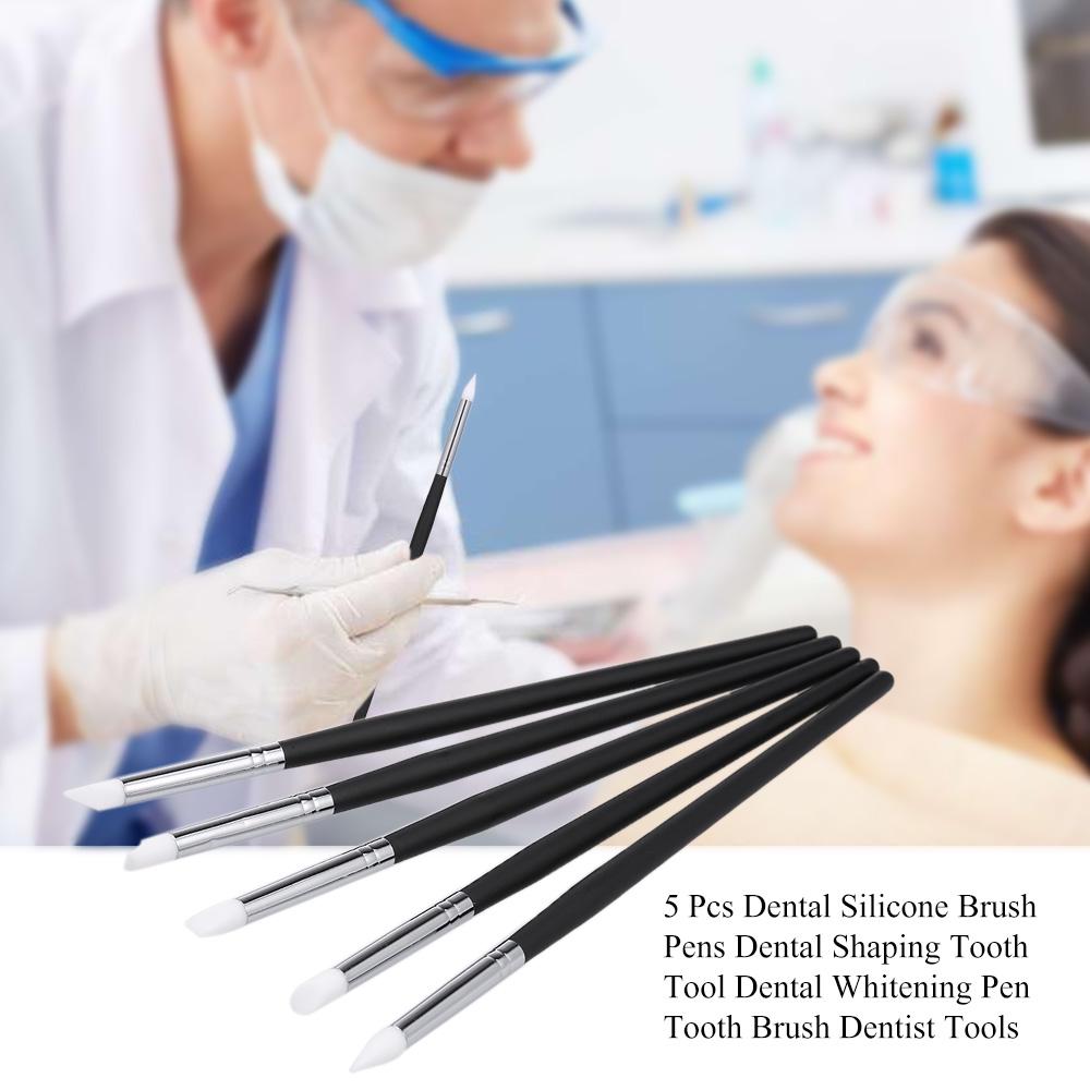 5 Pcs Dental Silicone Brush Pens Dental Shaping Tooth Tool Dental Whitening Pen Tooth Brush Dentist