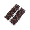 Traditional Craft Inden Seal Case C-38 Black Inden Red Dragonfly with Ink Pad for 16.5mm/18.0mm Seals, Lacquered Deer Skin, Yamanashi Prefecture,
