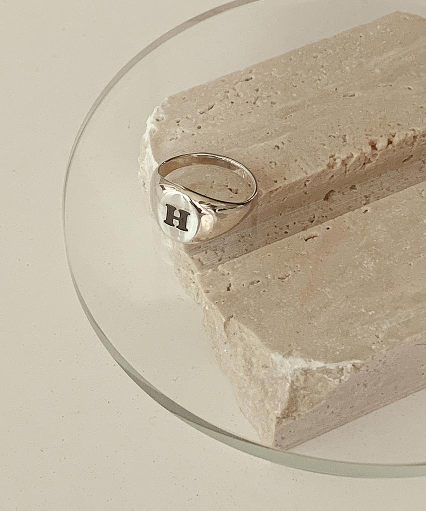 Code.H (Silver 925) Bold Initial Ring