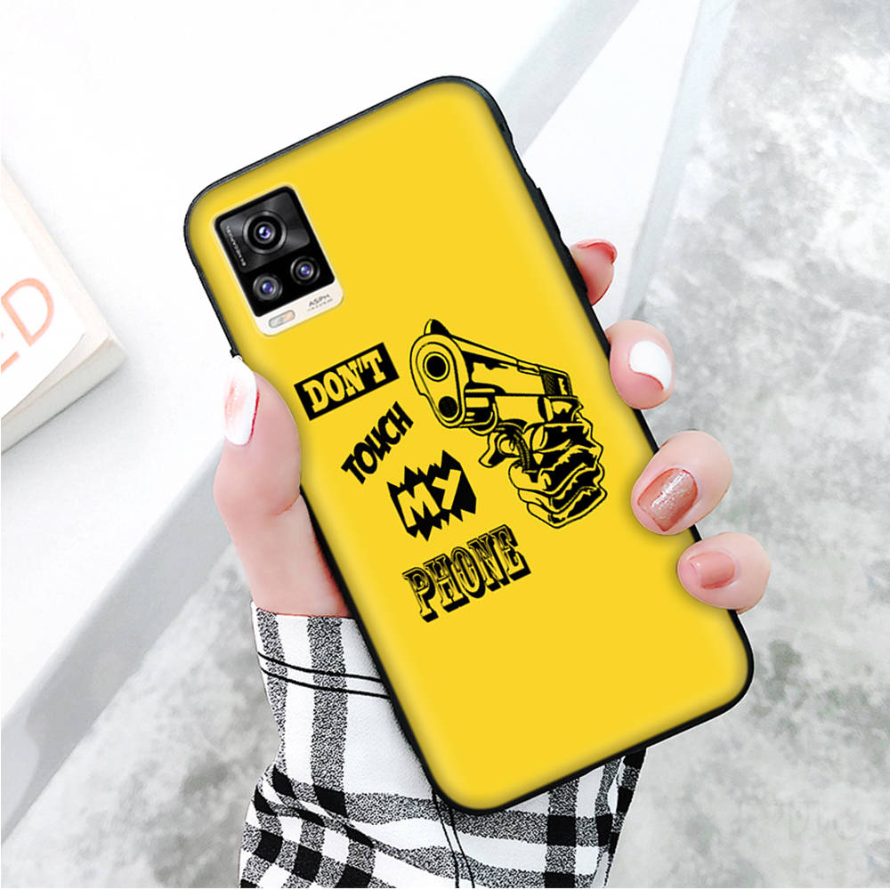 Black Case for Xiaomi Redmi 13C Note 9 iPhone XR 7 8 14 15 11 12 13 X XS Pro Max Samsung A25 S23 S24 FE Ultra Plus Don't Touch My Phone