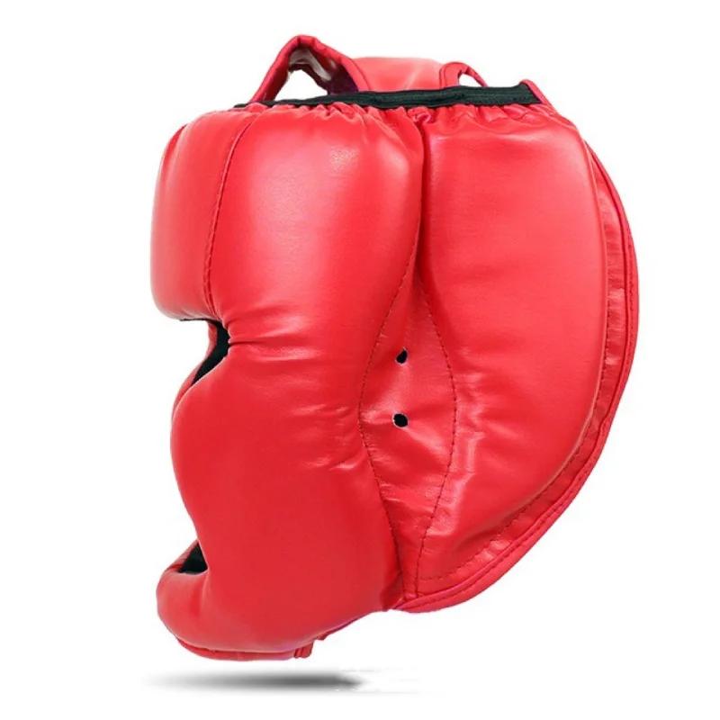 1pc Boxing Helmet PU Leather Kickboxing Fight Training Free Fight Head Protection Helmet Adults Kids Equipment Fitness