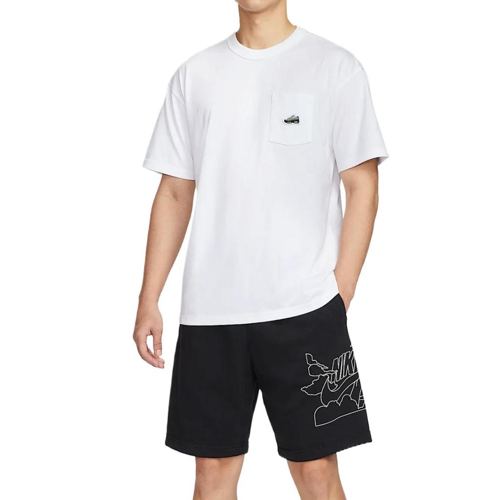 Nike Sportswear Loose Fit Drop Shoulder Casual Soft Short Sleeve T-Shirt Men Tops White HJ0575100