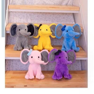 Cartoon Cute Colorful Baby Soothing Elephant Doll Plush Toy Doll Gift