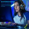 Gaming Headset Surround Sound Controllable Volume Game Headphone with Noise Canceling Microphone