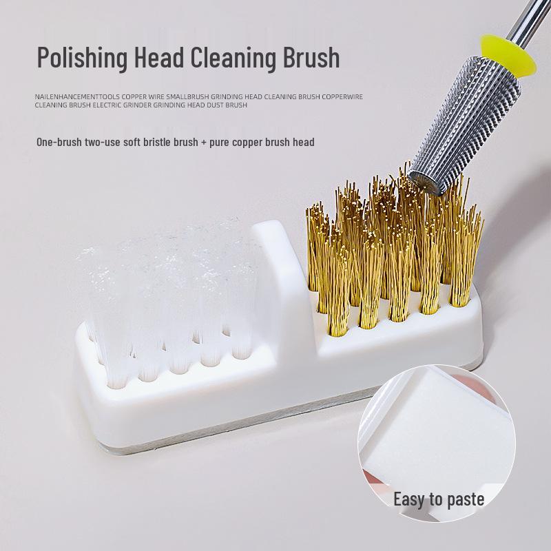 

Nail Art Grinding Head Cleaner: Steel Wire Brush for Dust Removal