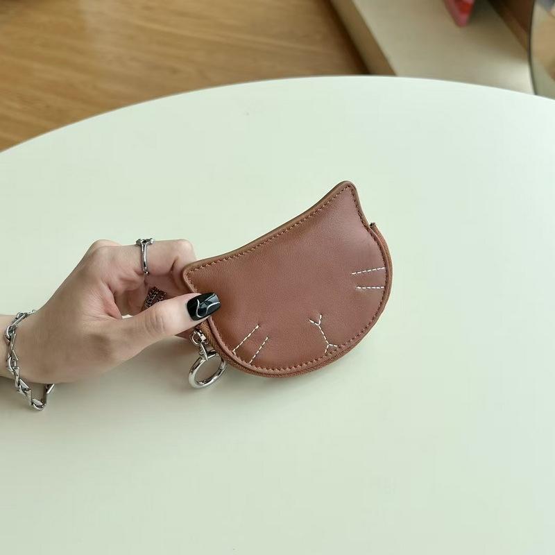2026 New Fashionable Cute Cat Style Sheepskin Change Bag Card Bag Makeup Product Lipstick Storage Bag