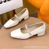 Fairy Style Commuter Loafer Single Shoes Female 2025 Autumn Korean Version of the New Shallow Mouth One Pedal Thick Heel Mary Jane Single Shoes
