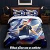 Set Biancheria da Letto Design Kylian Mbappe 1 Copripiumino + 2 Federe Morbido Traspirante Biancheria da Letto per la Casa