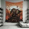 DOOM The Dark Ages Wall Tapestry Aesthetic Wall Hanging Printed Fabric Blanket Decorative Tapestries for Bedroom Living Room Home Decor