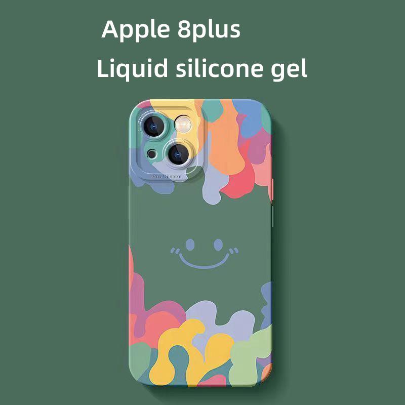 Kolorowa uśmiechnięta twarz odpowiednia dla Apple 15/14/13 minimalistyczne etui na iPhone 12pro odporne na upadki 7/8P