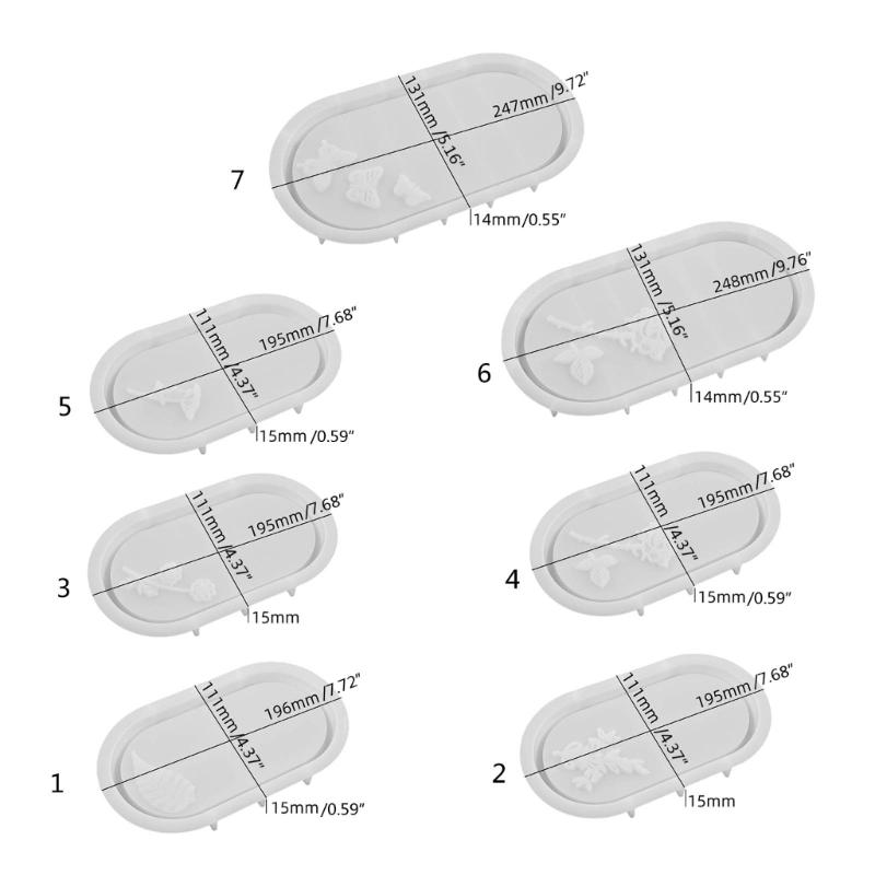 Easy to Use Silicone Mold Creating Decorative Trays Moulds with Unique Elliptical Shape Suitable for Gifting Making