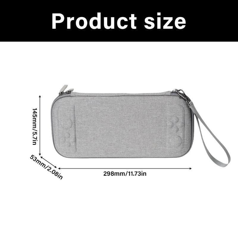 EVA Protective Case Organiser Bag for NS2 Console Shockproof Multiple Mesh Compartment Storage Handbag