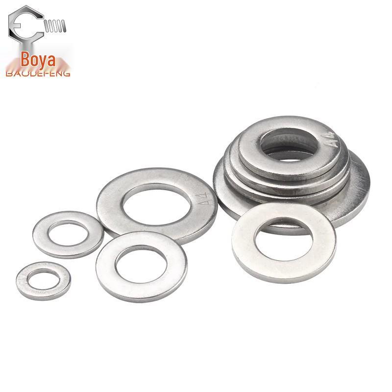 304 Stainless Steel Flat and Thick Round Washers - M1.6, M3, M4, M5, M8, M36