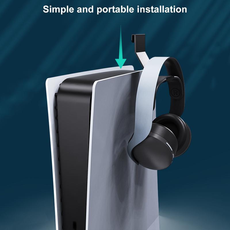 2Pcs Sturdy Headphone Stand Game Controller Holder Easy Install Hook Hanger Space Save For Game Console Accessories