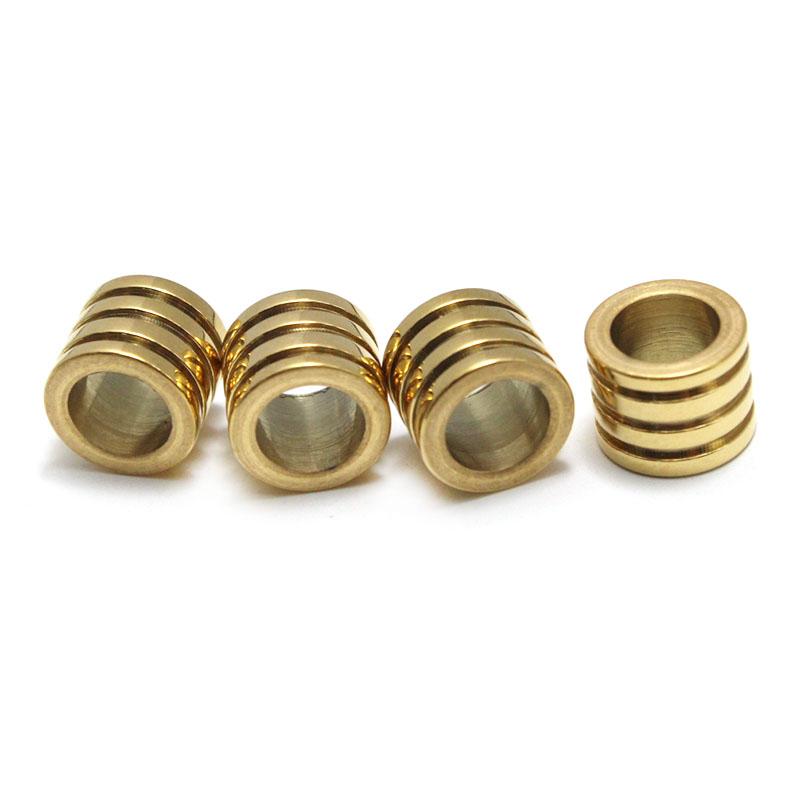 5 Piezas de Espaciadores Metálicos Tubulares de Acero Inoxidable para Hacer Joyería Agujero Grande DIY Amuletos Hechos a Mano para Hacer Pulseras de Cuero