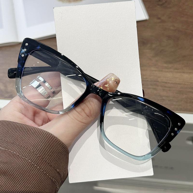Fashion Trend High Definition Rice Nail Anti Blue Light Reading Glasses Men Women Cat Eye Presbyopia Eyeglasses