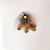 Cat ect Feather Toy Wand Replacement,Cat Toys Feather Refills,Set of 6 Replacement Heads with Bells,Natural Feather Interactive Cat Toys (Style A)