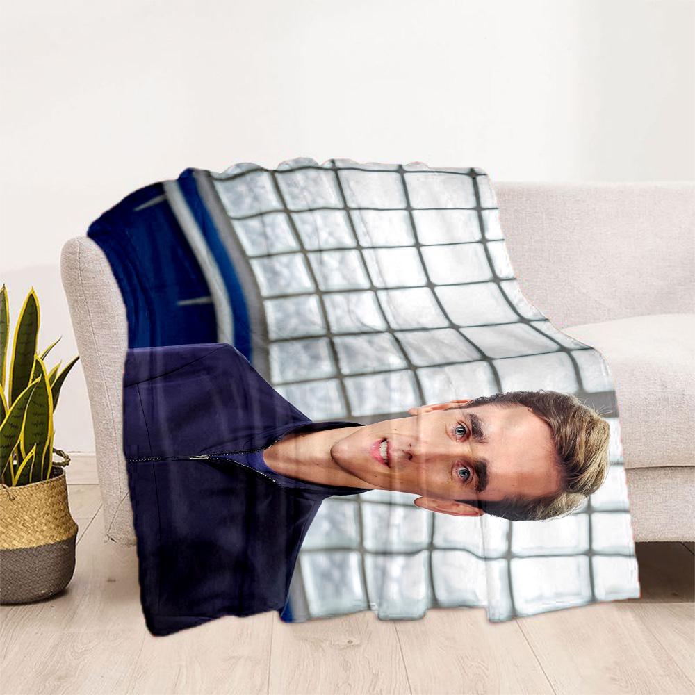 Atletico Madrid Player Blanket Soft Warm Cozy Great for Sofa Bed Office Four Seasons Multipurpose Playful Design