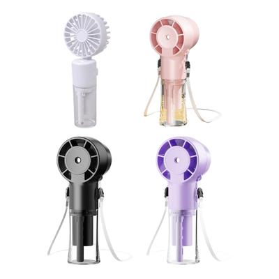 Adjustable Speed Hand Fan Portable Handheld USB Rechargeable Neck Hanging Fan for Travel and Office Cooling Device