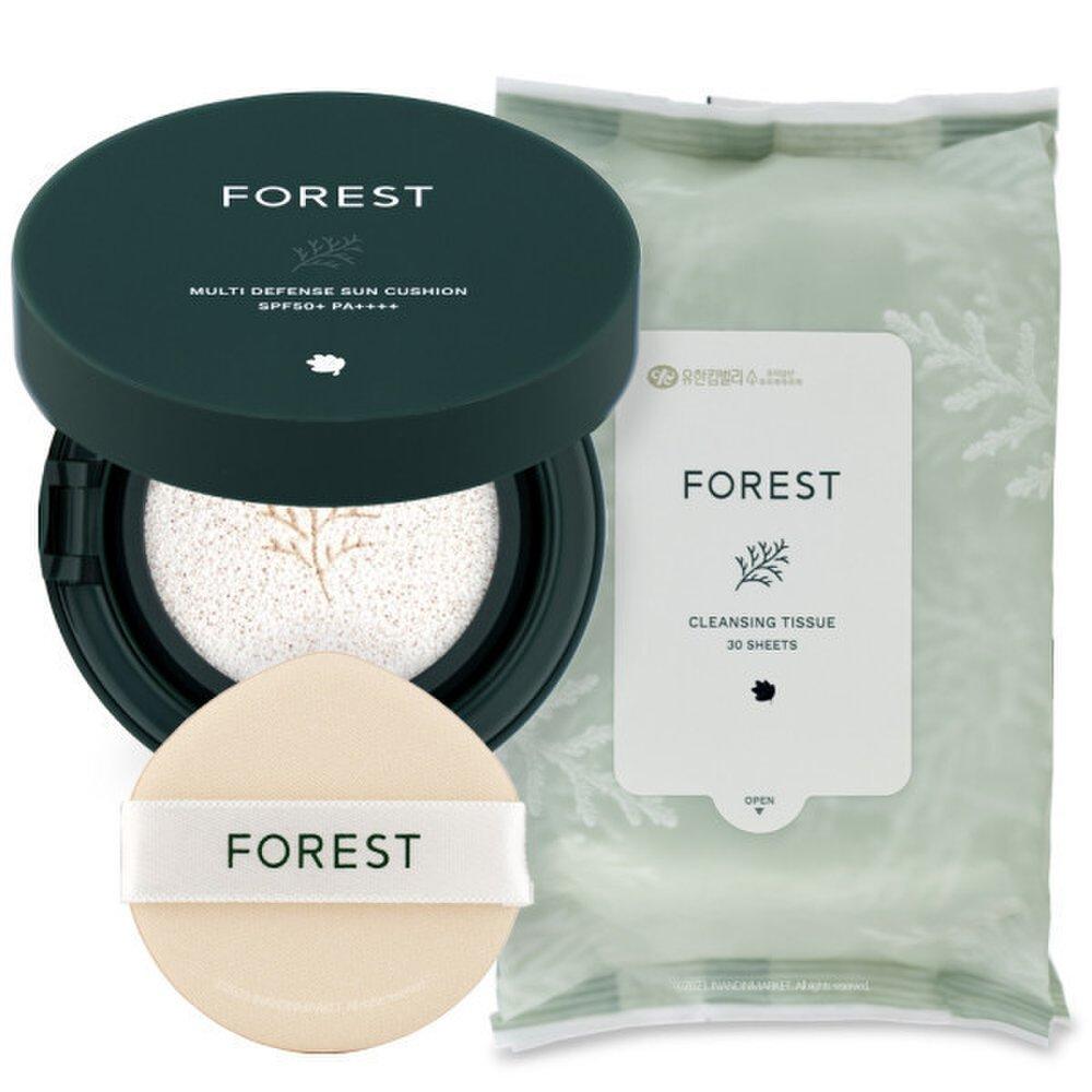 Green Finger Forest Defense Sun Cushion Product + 30 Cleansing Tissues