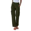Women's Casual Lightweight Hiking Pants High Waist Beltless Straight Leg Loose 4 Pockets  Cargo Pants