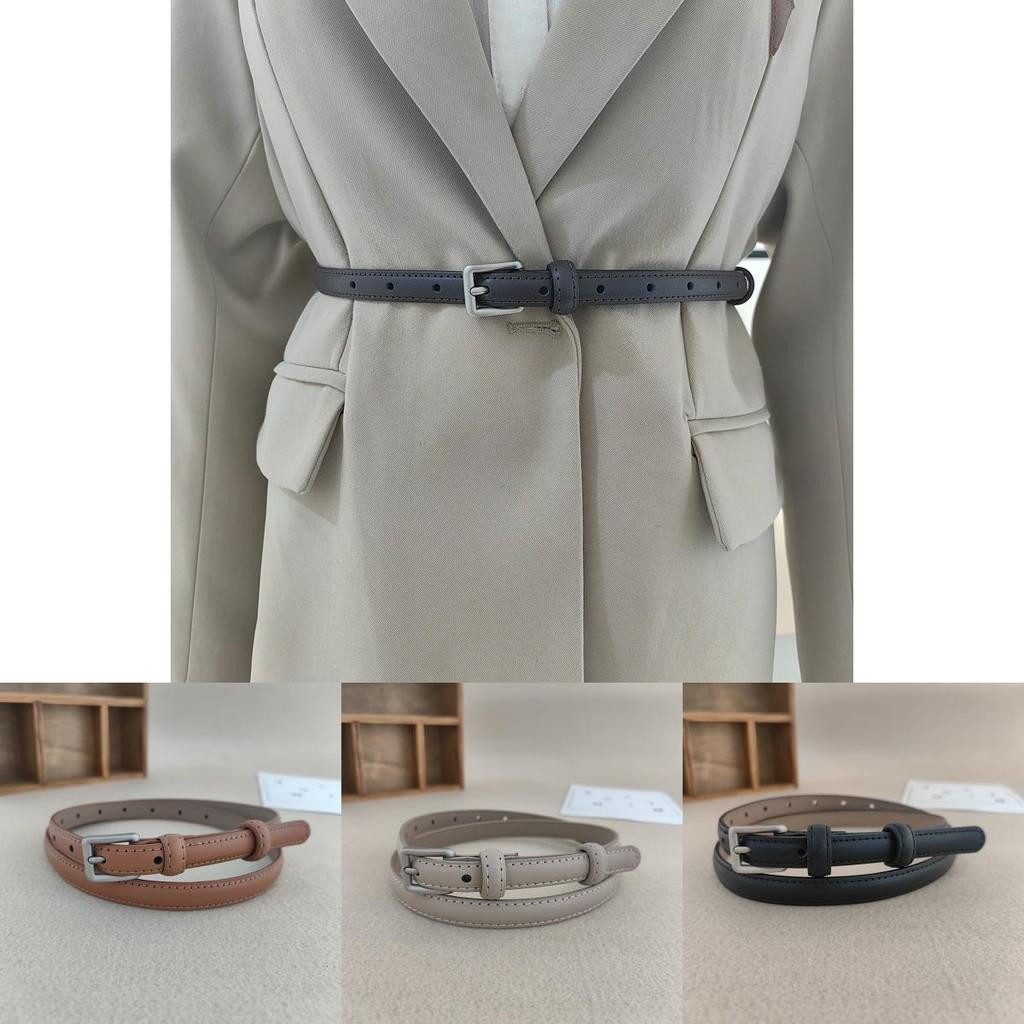 Ladies Leather Belt With Square Buckle For Daily Fashion