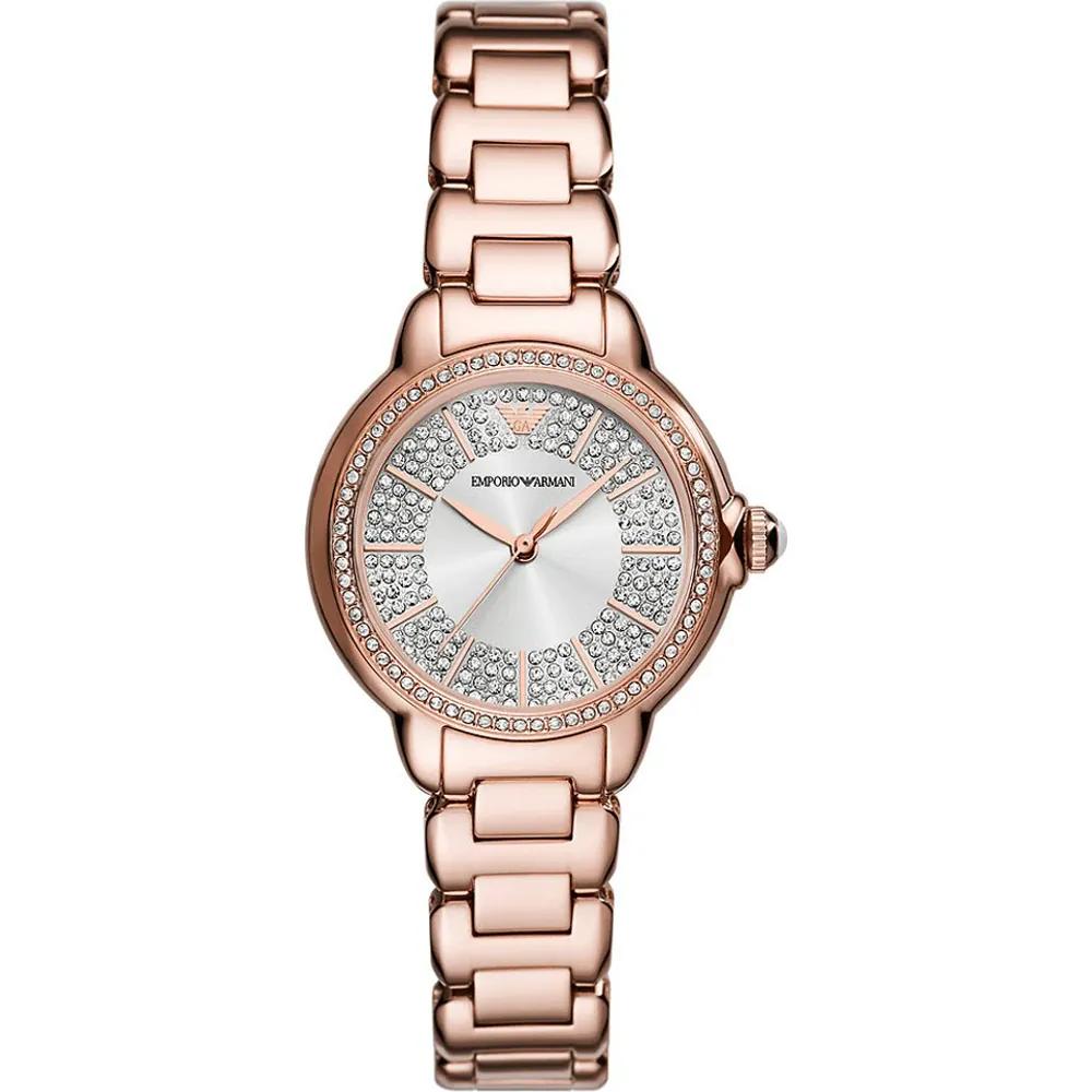 Emporio Armani Mia Silver Rose Gold-toned Metal Ladies Quartz Watch AR11633 серебряный