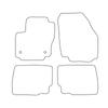 [Blm]Fo022 Blue - Set Of Velour Floor Mats To Fit Ford Mondeo Iv Lift 2011-2014 - Blue Trim