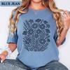 Wildflower Botanical T-shirt Comfort Colours Cottagecore Shirt Folk Art Floral Graphic Tee Gardener Gifts