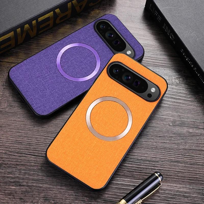 Wysokiej jakości magnetyczne etui z tkaniny na telefon Google Pixel 10 9 8 7 Pro 10A 9A 8A 7A XL Dla MagSafe Odporne na wstrząsy Pokrowiec do ładowania bezprzewodowego