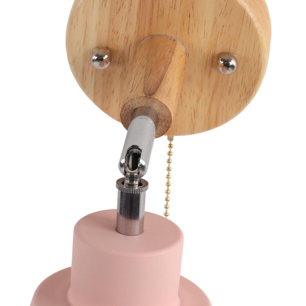 Macaron Wall Lamp Pink Lampshade Sconce Modern Wall Sconce  Bedside